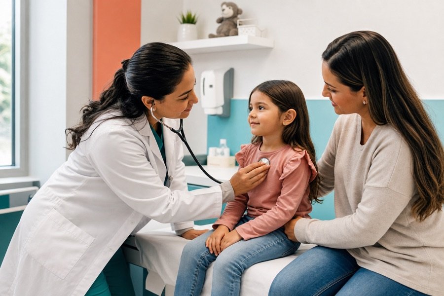 Atención médica pediátrica para consulta por urgencias infantiles